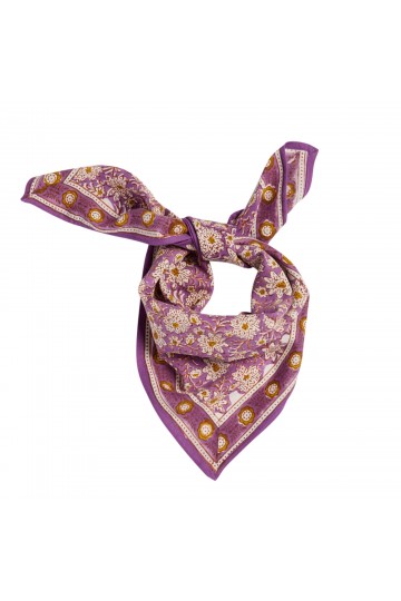 Petit Foulard Indien - Dupatta Cassis