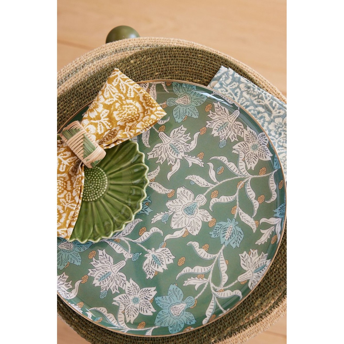 Plateau Rondo 30 cm - Lotus Vert - Bonheur du Jour