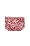 Small ruffled pouch - Kamala Grenat
