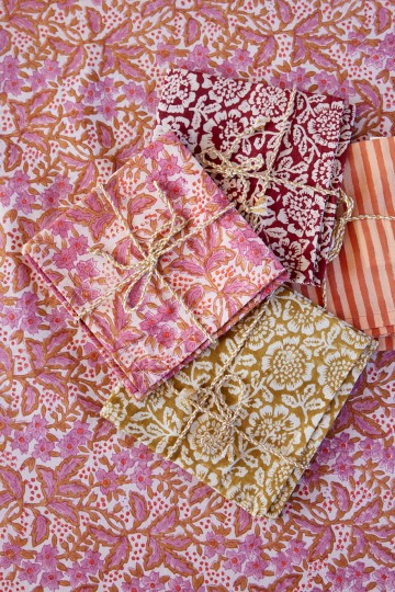 Lot de 2 Serviettes de Table - Kamala Grenat