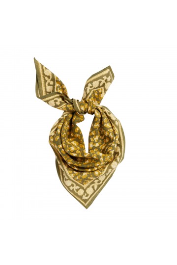 Foulard Indien Enfant - Léopard Kaki