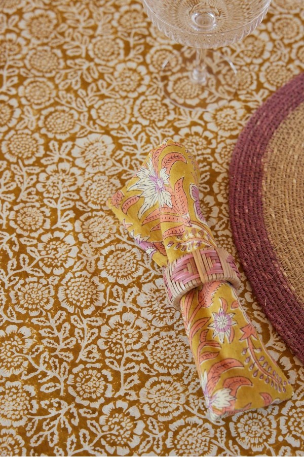 Lot de 2 ronds de serviette Pampa - Rose - Bonheur du Jour