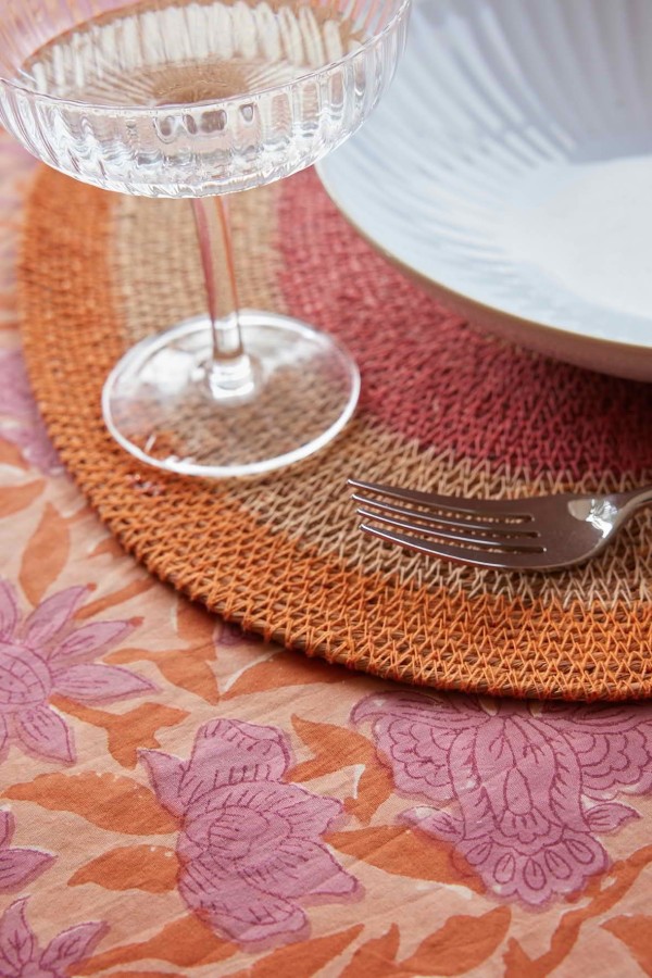 Set de table Stripes - Orange Corail - Bonheur du Jour