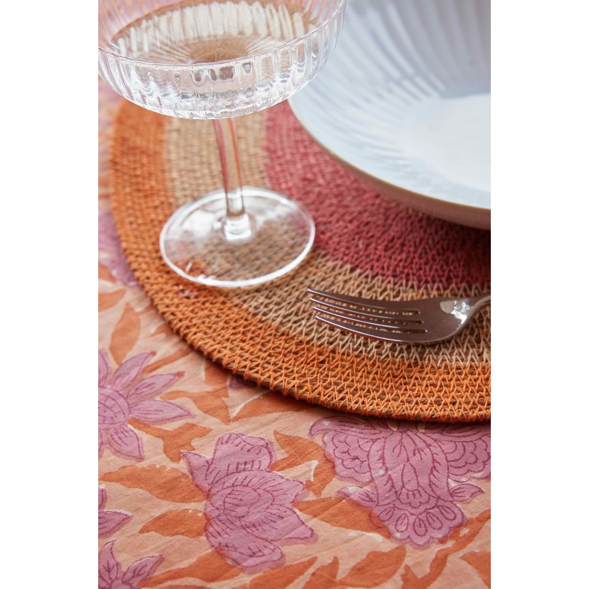Place Mat Mada - Corail Rose - Bonheur du Jour