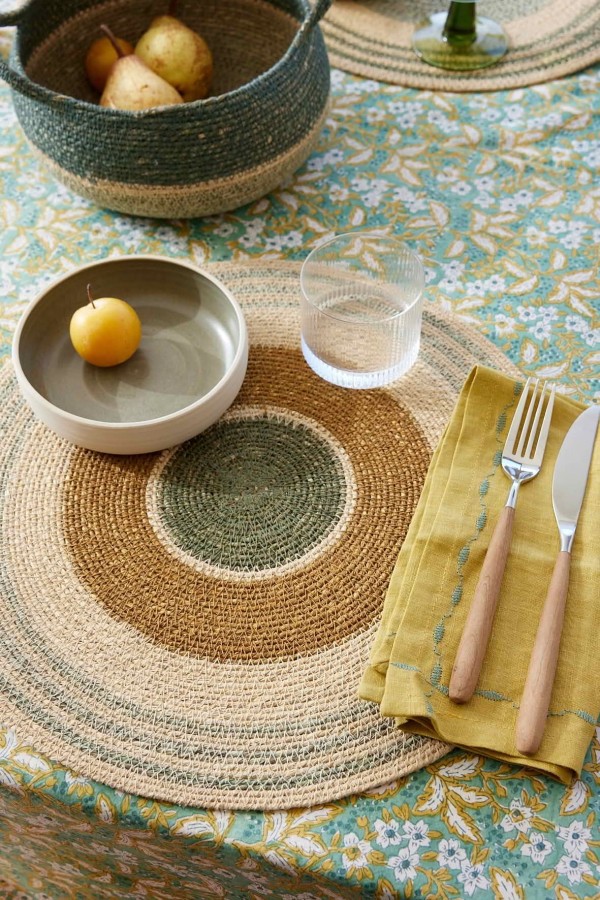 Set de table Baya - Sauge/ Noisette - Bonheur du Jour