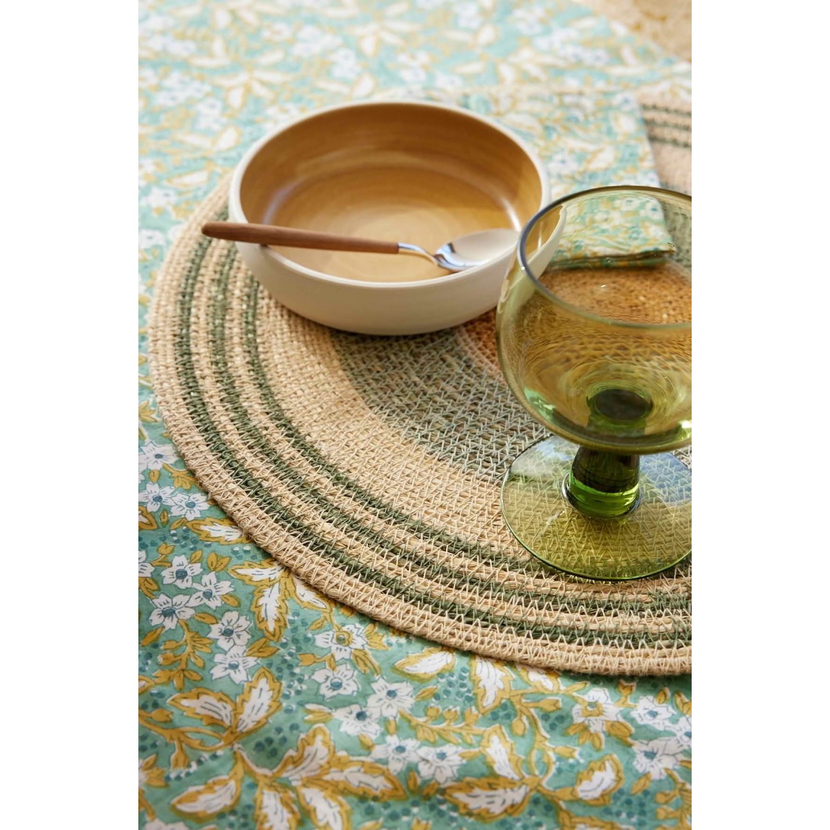 Place Mat Baya - Green Lichen - Bonheur du Jour
