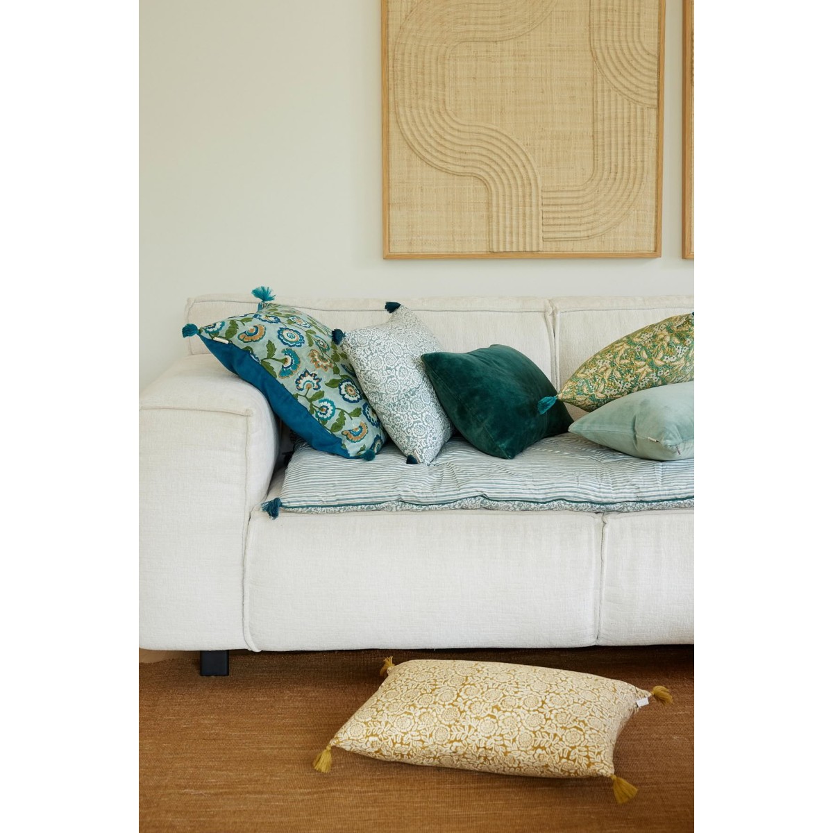 Sofa Cover - Kamala Blue - Bonheur du Jour