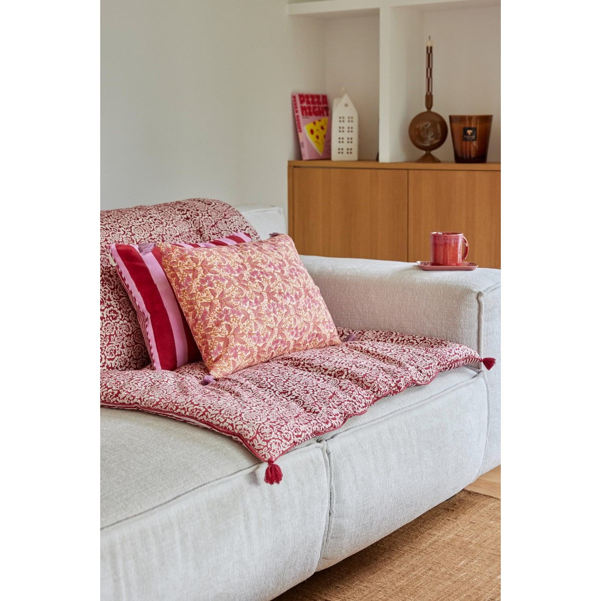 Sofa Cover - Kamala Grenat - Bonheur du Jour