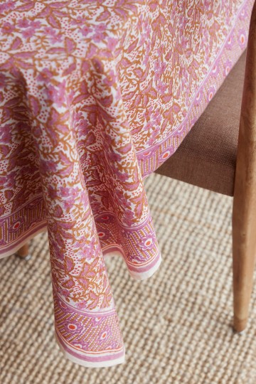Table cloth - Nalini Pink - Bonheur du Jour