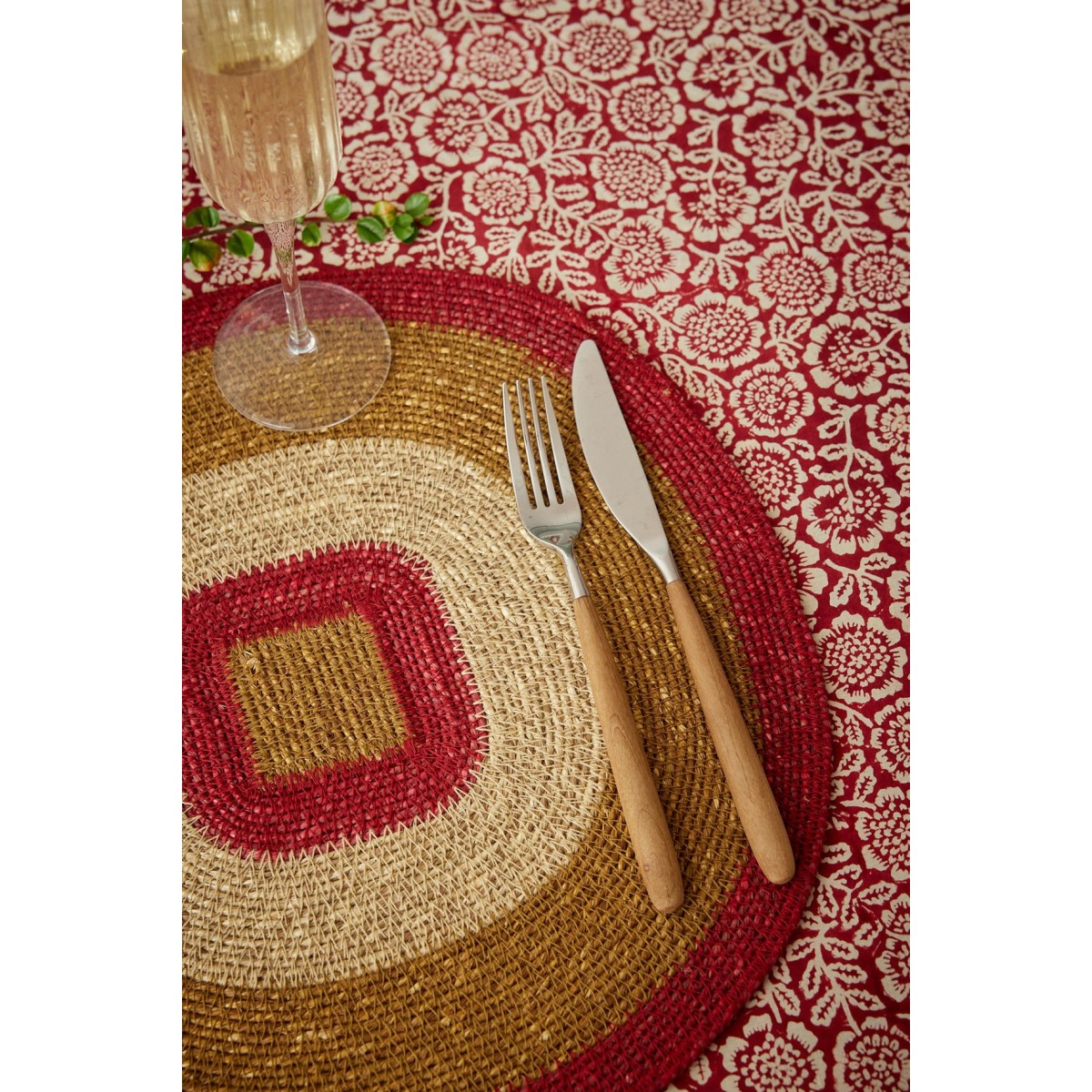 Table cloth - Kamala Grenat - Bonheur du Jour