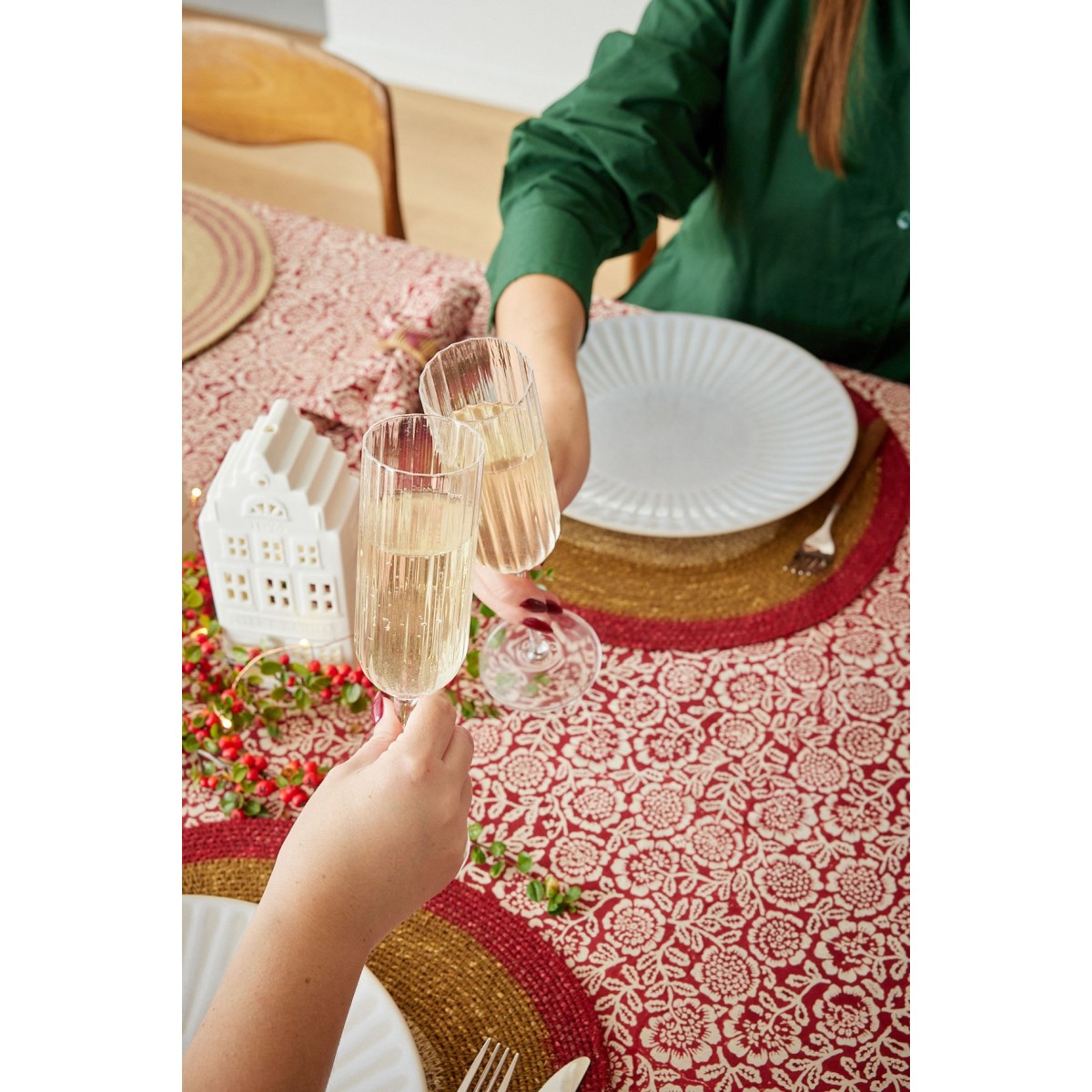 Table cloth - Kamala Grenat - Bonheur du Jour