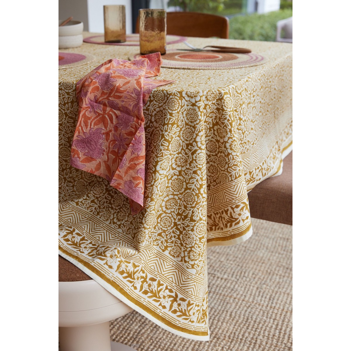 Table cloth - Kamala Absynthe - Bonheur du Jour