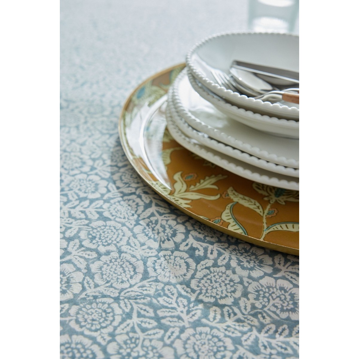Table cloth - Kamala Blue - Bonheur du Jour