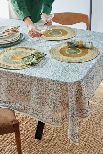 Table cloth - Kamala Blue - Bonheur du Jour