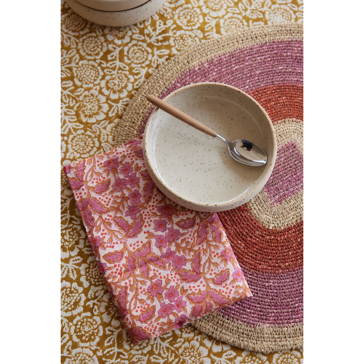 Lot de 2 Serviettes de Table - Nalini Rose - Bonheur du Jour