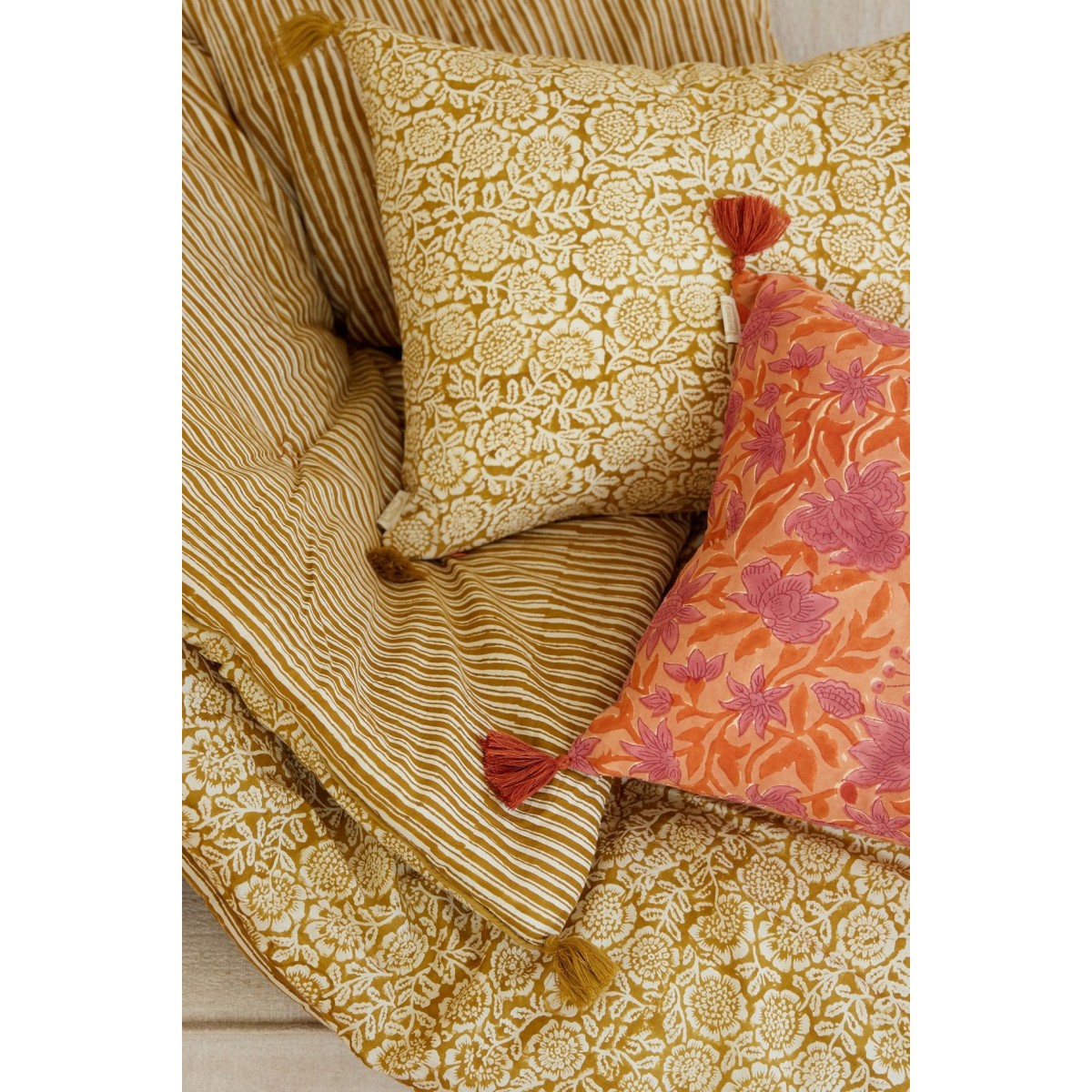 Housse de coussin - Kamala Absynthe - Bonheur du Jour