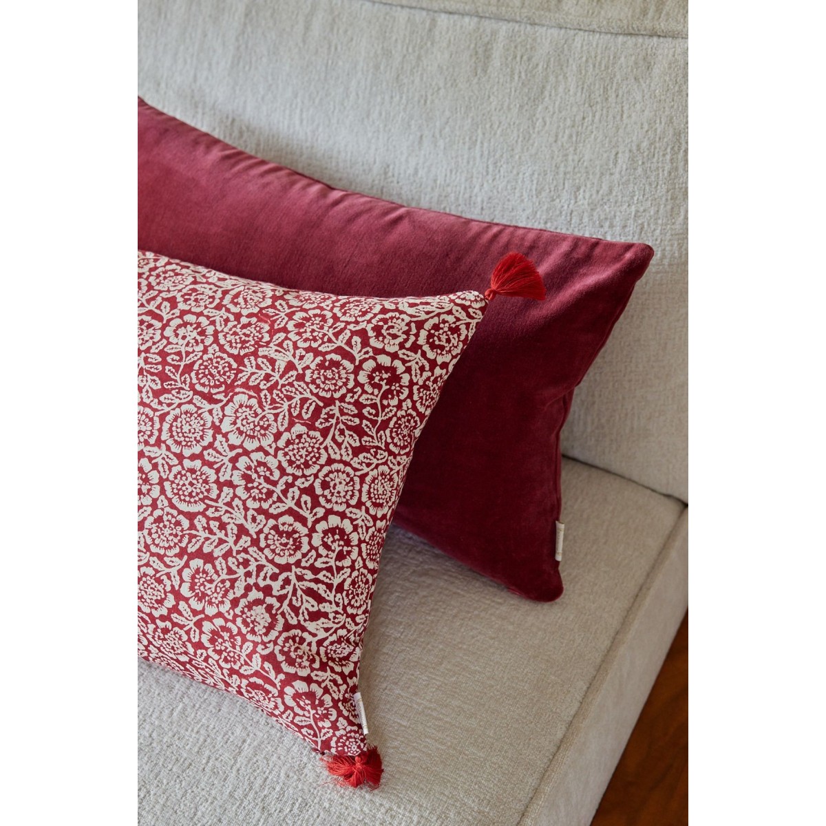 Cushion Cover - Kamala Grenat - Bonheur du Jour