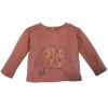 Embroidered fleece sweatshirt  Hello You Old Pink