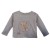 Embroidered fleece sweatshirt  Hello You Grey