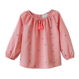 Embroidered blouse Pompon Orange Triangles