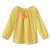 Embroidered blouse  Pompon Dots Yellow