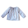 Embroidered blouse  Pompon Flowers Grey