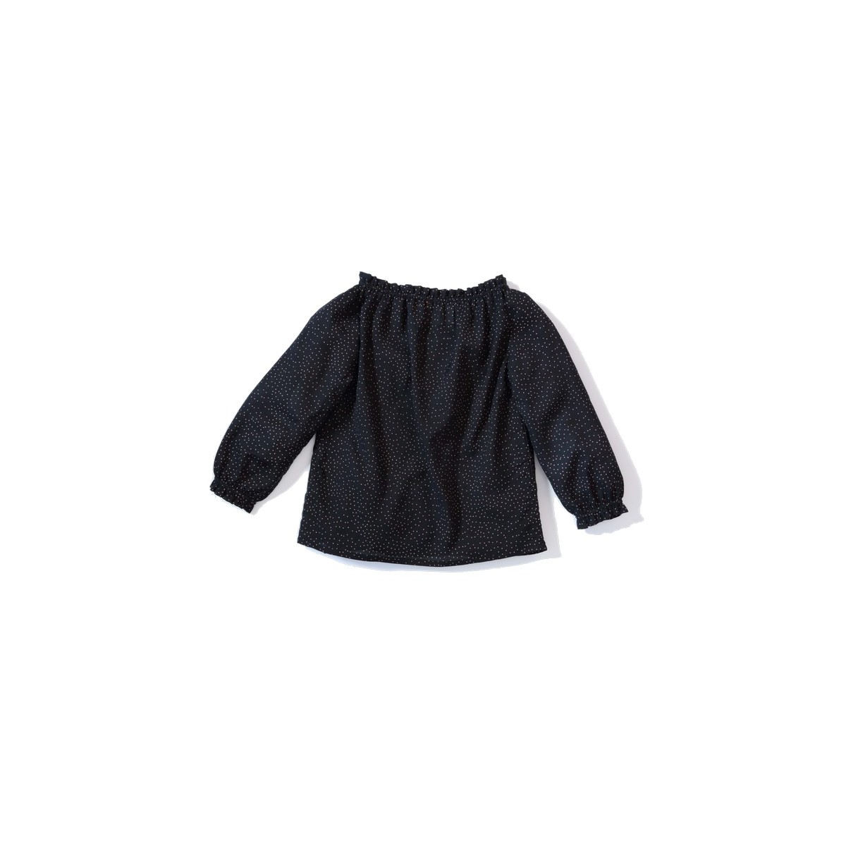 Blouse printed dots  Zelma Black/Pink