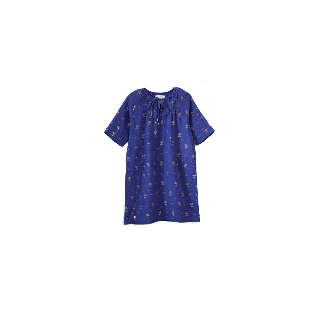 Dress with flowers print Jaipur Blue