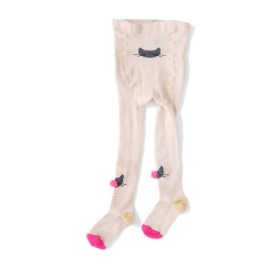 Collants fantaisie Kitty rose/or