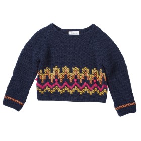 Embroidered pullover Amy navy