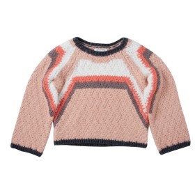 Pull brodé Naja rose