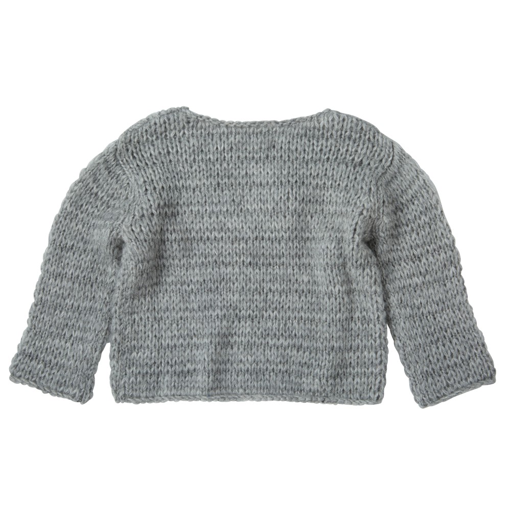 Embroidered pullover  Bonjour grey