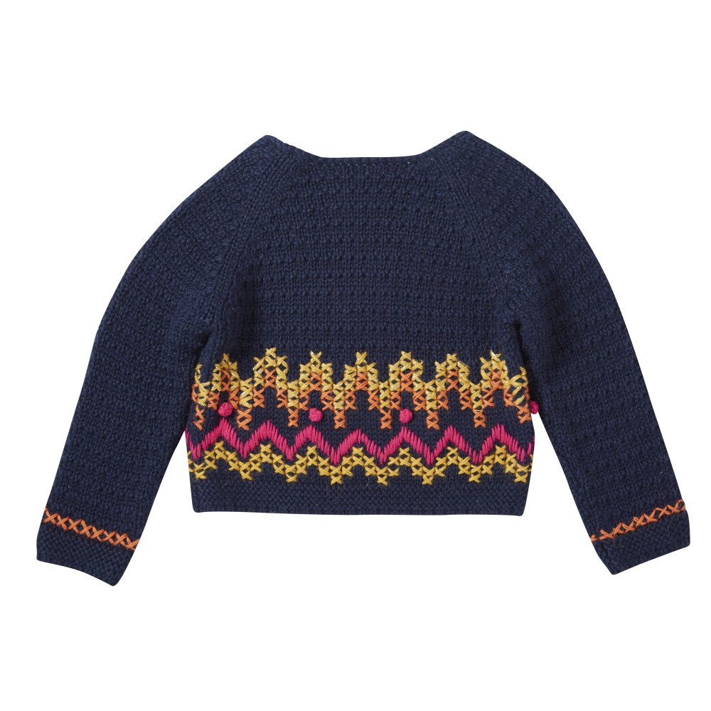 Embroidered pullover  Amy navy