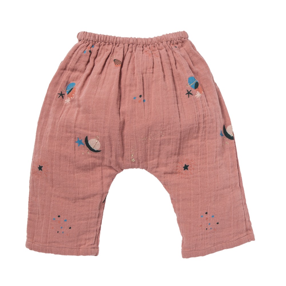 Celestial and stars printed pants  Cosmic Pink