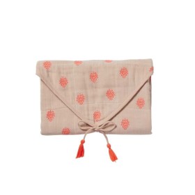 Changing mat Indian flowers pink