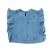 Embroidered blouse with frills  Bleuet blue