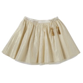 Embroidered skirt with glitter Paris gold