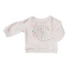 Embroidered and printed sweatshirt Songe light pink