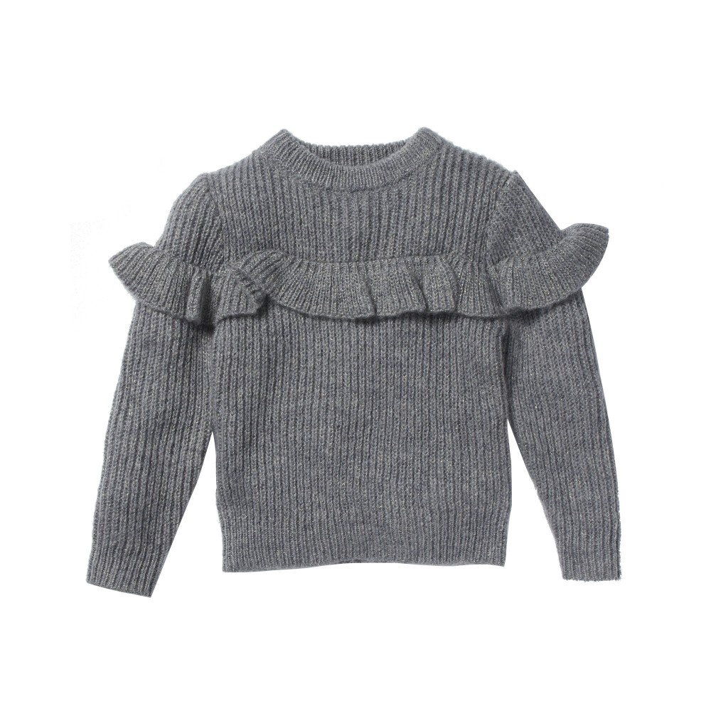 Pull cotelé Misty gris chiné