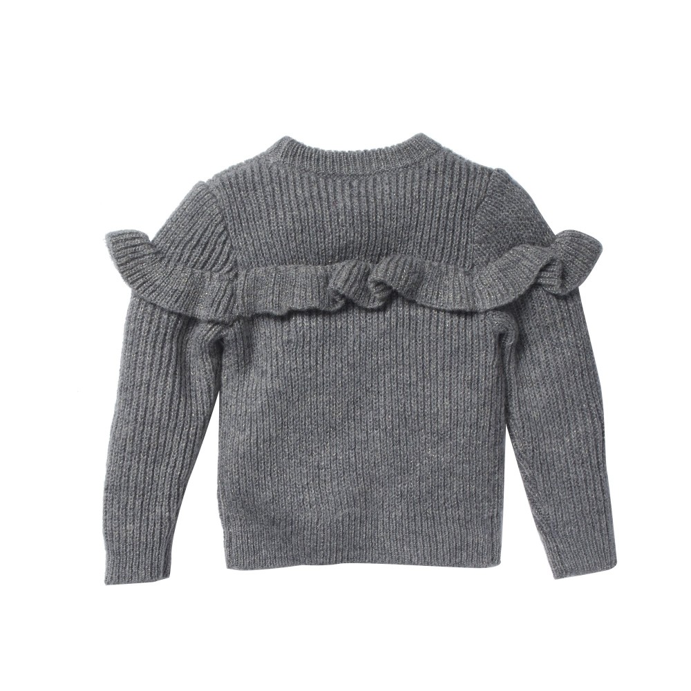 Pull cotelé Misty gris chiné