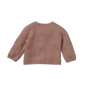 Cardigan nid d'abeille Gretel bouton de rose