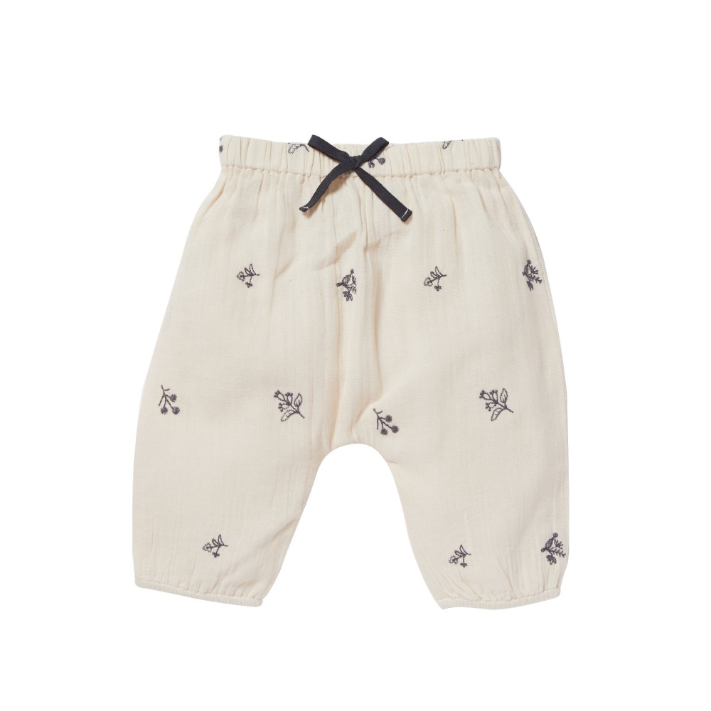 Embroidered sarouel Willy Leaves pinky