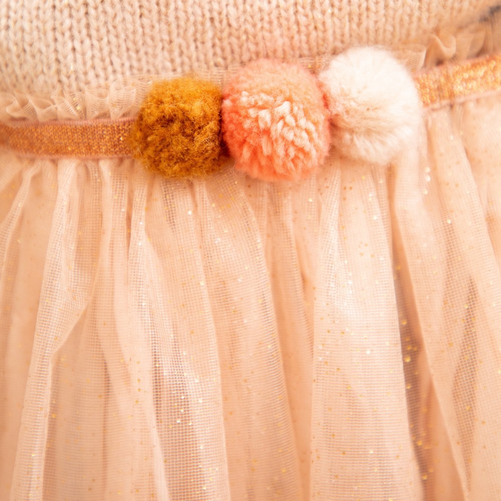 Sequined tutu skirt Melusine pale pink