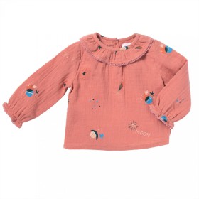 Printed blouse celestial and stars Mercure pink