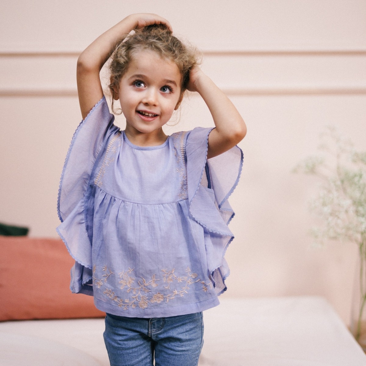 Blouse brodée CALYPSO