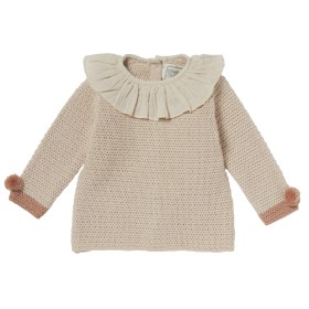 Pull à collerette point fantaisie Carla Blush