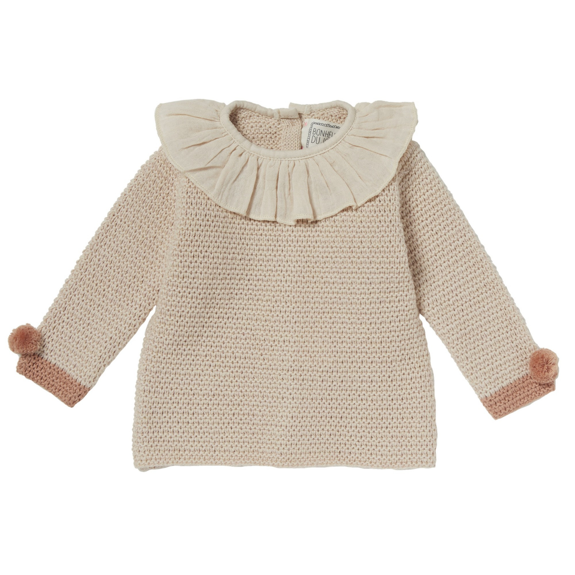 ruffle collar in fancy knitting Carla Blush