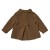 Coat with collar in fake fur Ebene chestnut