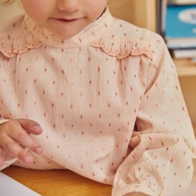 Blouse with embroidery Lou Anne Old Pink