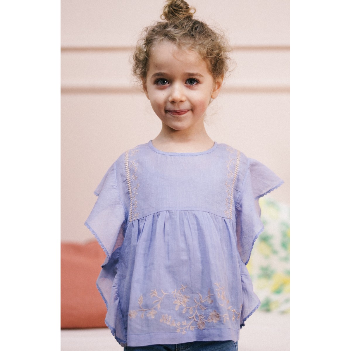 Blouse brodée CALYPSO